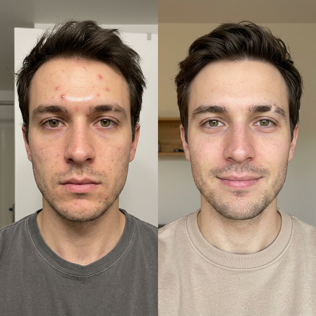 Daniel, 35 before and after using TrueTap — Hair shedding · 10 weeks